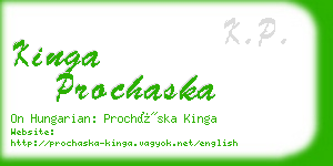 kinga prochaska business card